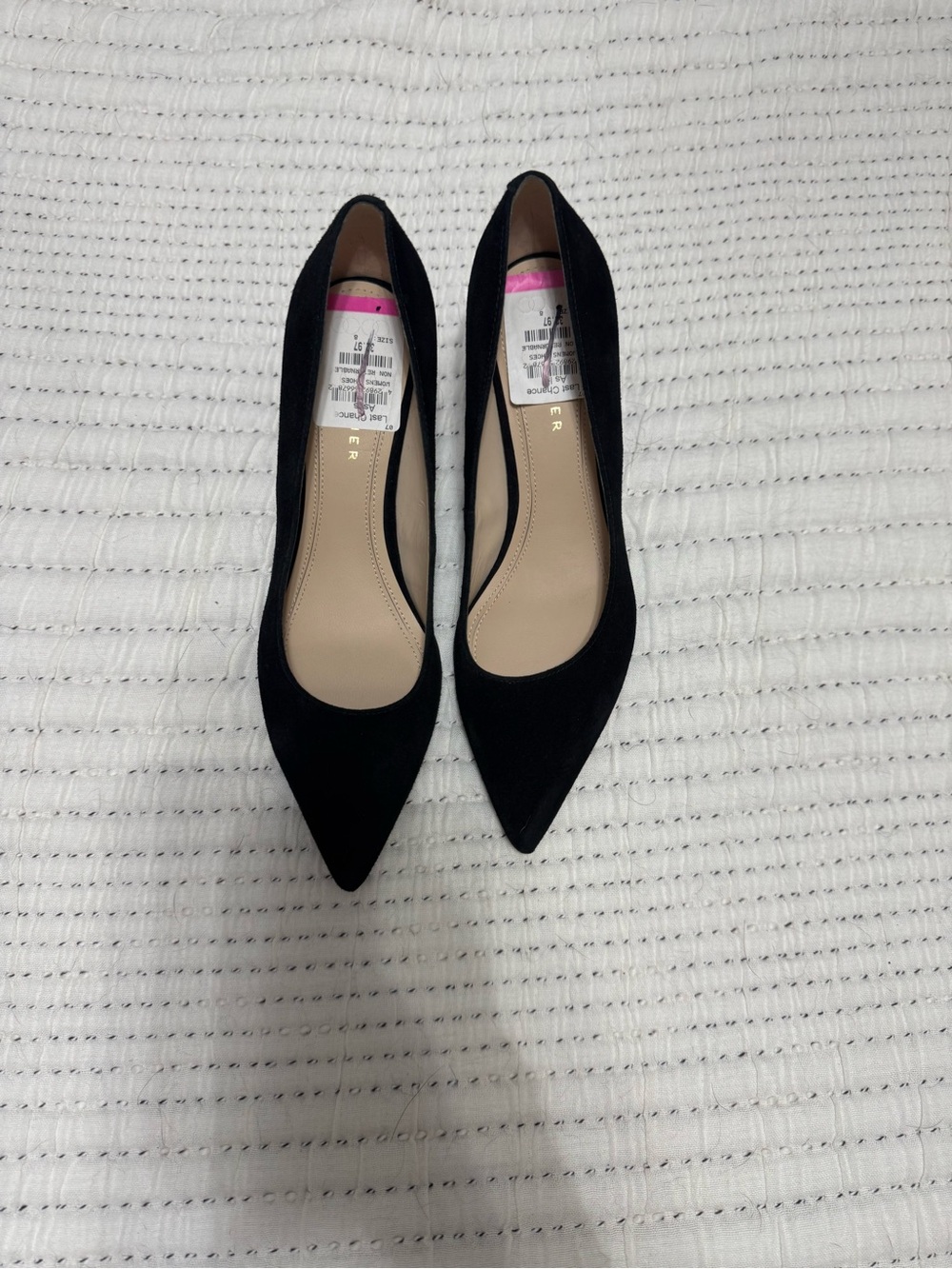 Marc Fisher LTD Black Suede Pointed Toe Pumps 8M